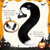 Role Playing Costume Set with Black and White Stripes, Furry Tail, Gloves and Socks, Acting Props for Halloween
