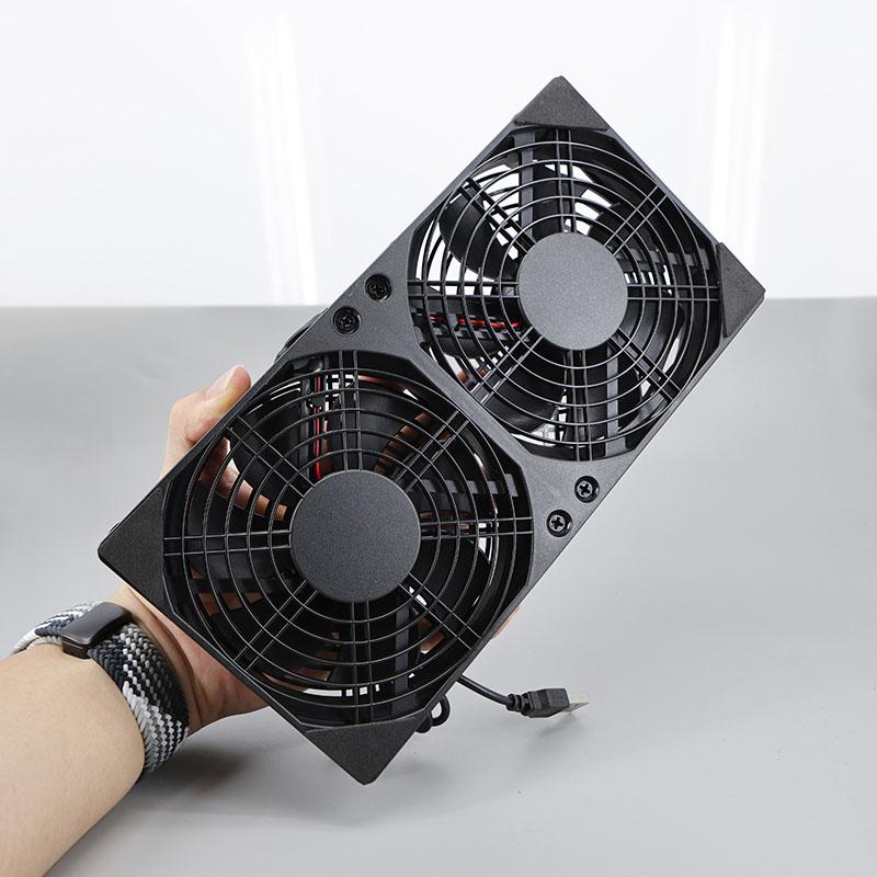 1 Set High Airflow Cooling Fan For Router Modem Receiver 120mm DC12V USB Powered PC Router Fans With USB Cable