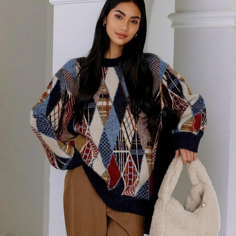 2026 Autumn Winter New Women Sweater Pullover Knitting Fashion Lady Tops Loose Casual Clothing Long Sleeve Shirt
