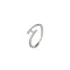 Simple and fashionable H-letter ring for women, personalized and fashionable open mouth rings
