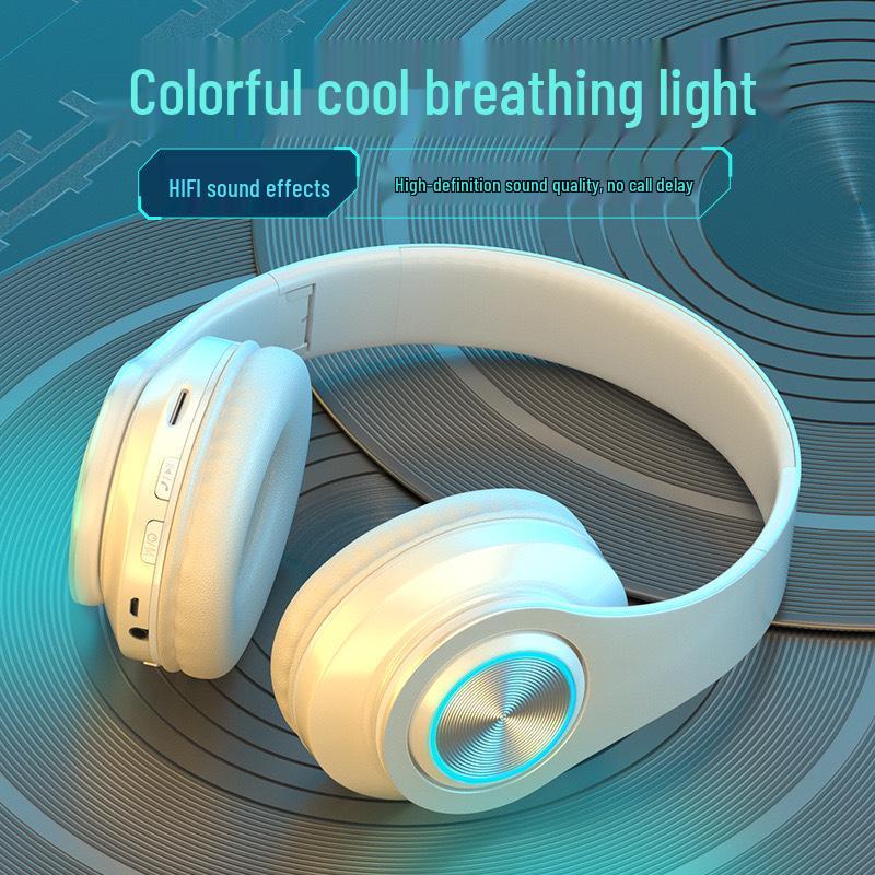 B39 Luminous Bluetooth Headphones: Cool Wireless Sports & Gaming, Deep Bass, Head-mounted Earphones.