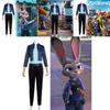 Costume Cosplay Judy Hopps di Zootropolis 2 in Poliestere ed Elastan per Bambini Eventi di Halloween