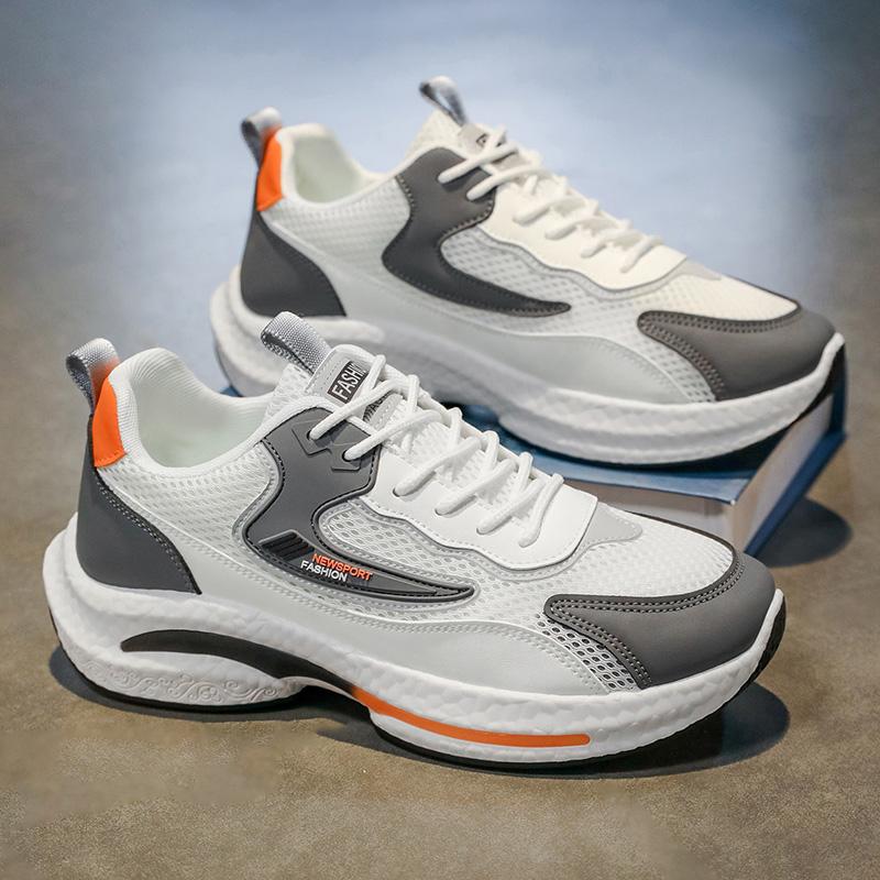 New Trendy Men'S Sports Shoes Cushion Running Sneakers Outdoor Leisure Walking Jogging Trainers Soft Sole Breathable Footwear