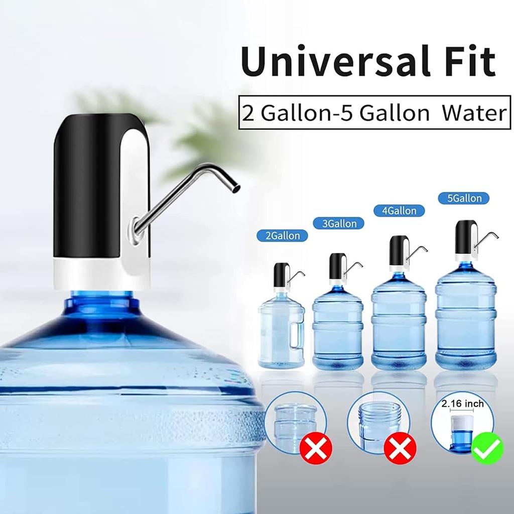 USB Automatic Water Dispenser Pump Rechargeable Electric Water Bottle Pump Portable Drink Water Switch for 2-5 Gallon Bottle