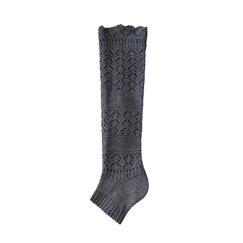 Damen Herbst und Winter Vintage Hohlwellen Liebe Wolle Wadenplüsch Plüschsocke
