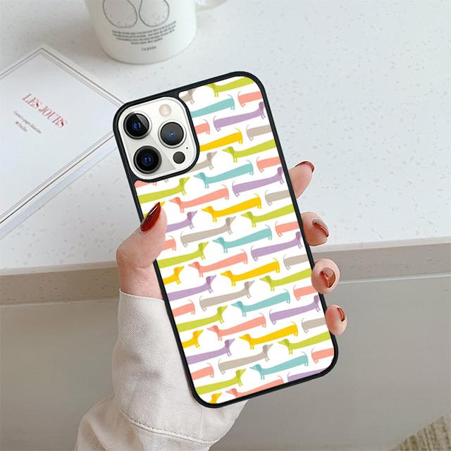 

Cartoon Dachshund Sausage Dog Phone Case For iPhone 17 Air 13 12 14 15 16 Cover For Apple Pro Max Plus Coque iPhone 14