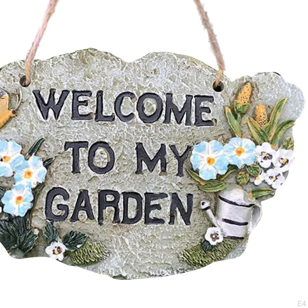 Door Welcome Sign for Porch, Garage, Spring Decorative Plaque, Front Patio