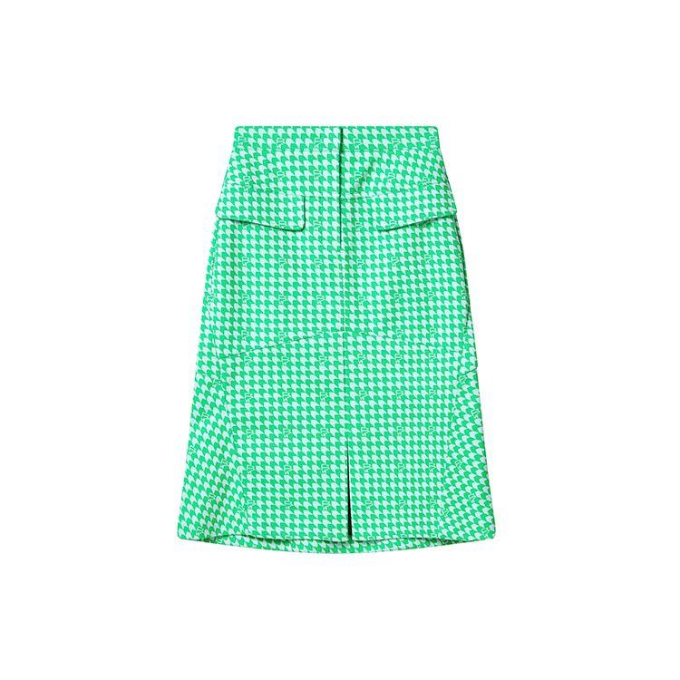 Fila Emerald Series Arrow Print Casual Knit Skirt Women Skirts Green F11W314303F-GN