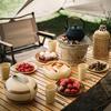 Neuer zusammenklappbarer Camping-Picknick-Geschirrkorb mit Deckel, faltbarer Aufbewahrungskorb
