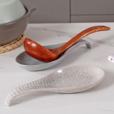 Vintage Porcelain Spoon Rest European Style Utensils Holder Ceramic Spatula Rest  Dinning Table