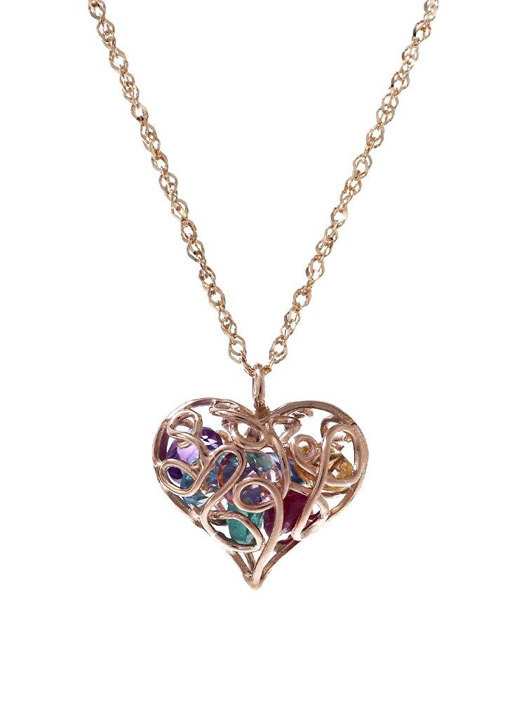 

Clover Amulet Heart 10k Pink 10k Protection from November Sa311 Four-Leaf Necklace, Gold, Gold, Evil, February, May, July, September, October,