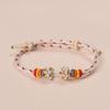 Hand-Woven Peach Blossom Carrying Strap Wearable Gold Lucky Beads Braided Rope Semi-Finished DIY Lucky Red Rope Bracelet for Women