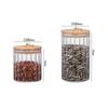 Clear Glass Storage Jar Candy Jar with Lid Creative Copper Ring Dried Fruit Snack Striped Glass Bottle Kitchen Storage Container