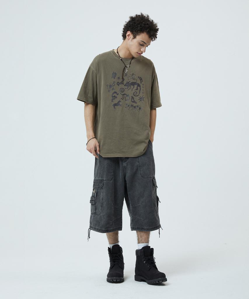 MAHAGRID Pigment Caves Tee Brown(Mg2Gmmt511A)