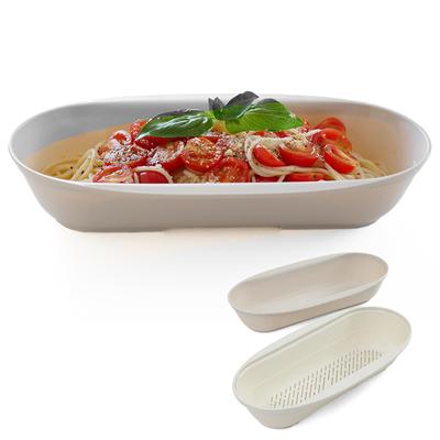 Astro a Microwaveable Pasta Bowl and Colander Converts Pasta Into a Making It a Convenient and Pasta 510-52, Japanese-made (beige), Plate, Time-saving