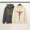 Nirvana Hoodie, Rock Band, Angel, Fall/Winter Style, Casual, Long Sleeve, Hooded Shirt, Soft, Crew Neck, 100% Cotton, Unofficial (White, XXL)