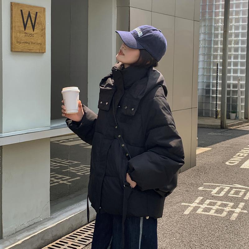 Winter Coat Women Clothing Trend Warmth Thick Puffer Jackets Parkas Bread Coat Hooded Long Sleeve Outerwear Loose Tops