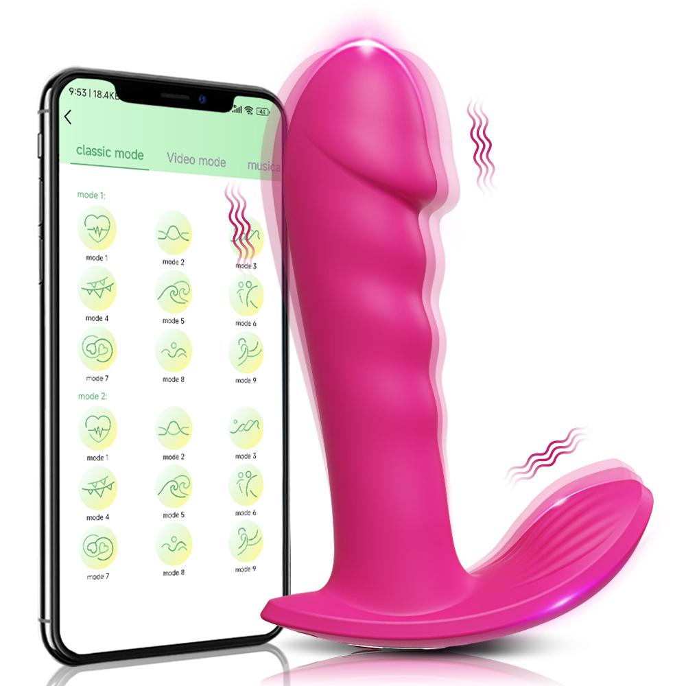 Vibrator vibrator purtabil cu 10 viteze, controlat prin aplicație, cu motor dublu, pentru femei, stimulator puternic al clitorisului punct G Vibrație silențioasă pentru chiloți