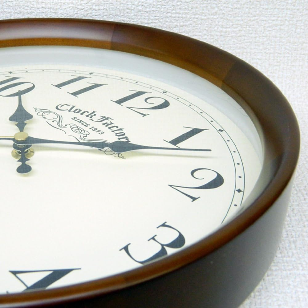 Santell Japanese-Made Retro Radio-Controlled Wall Clock (Factory) Brown DQL662-BR