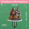 Elf House Acrylic Yard Stake Signs, Outdoor Courtyard Christmas Decoration Plugs Christmas Elf House Waterproof Garden Stake