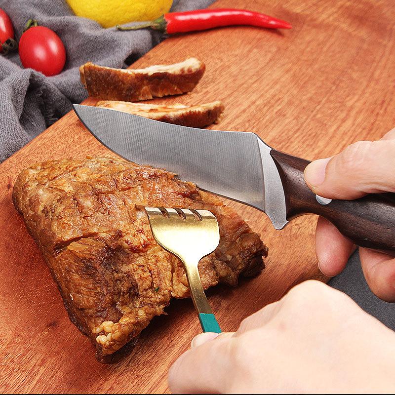 Kitchen Knife Household Hand Forged Sharp Meat Cleaver Small Cooking Knife Stainless Steel Barbecue Knives