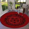 Supernatural Round Area Rug,Carpet Rug for Living Room Bedroom Sofa Playroom Decor,Non-slip Floor Mat