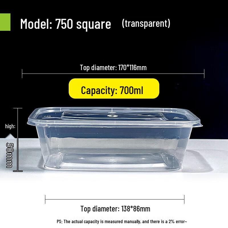Saikeyou Disposable Transparent Takeaway Food Boxes