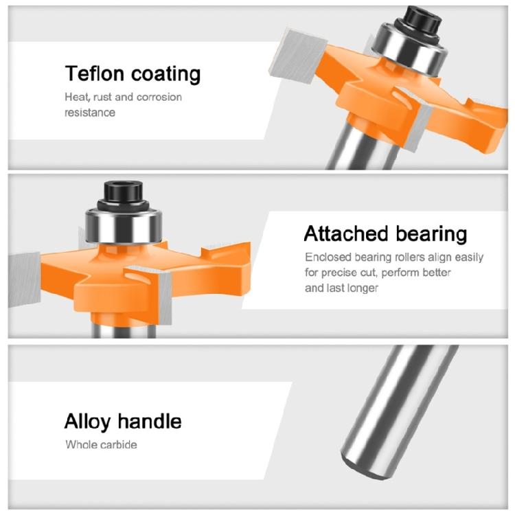 Multipurpose Router Bit Set for Wood Crafting 8mm Shank Disc Grooves Cutter with Accurate Ground Cutting Edges