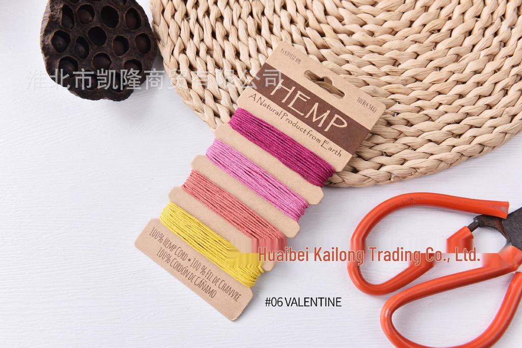 Colorful 1mm Waxed Hemp Cord for DIY, Hand-woven Crafts, 20yd Rope