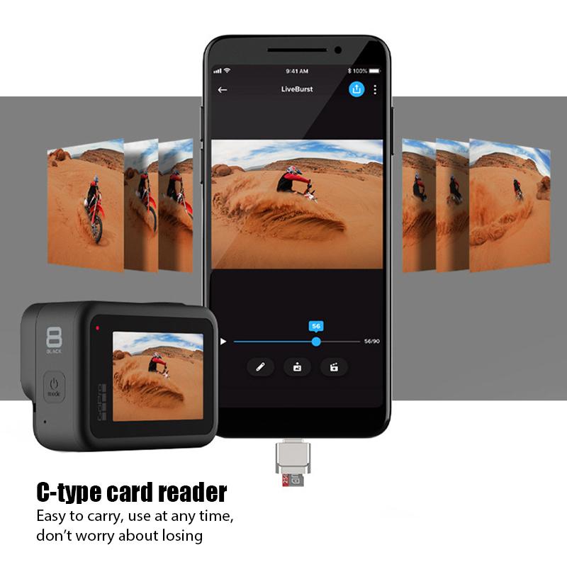 USB Type C To Micro-SD TF Adapter OTG Cardreader Portable Mini Card Reader Smart Memory Card Reader For Laptops Mac book Samsung