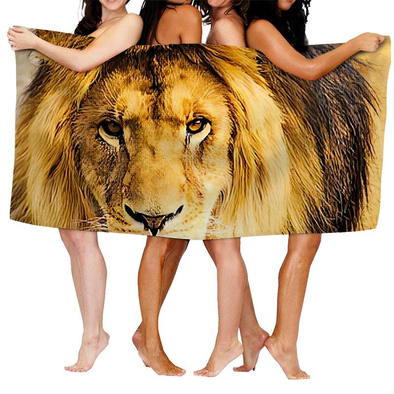 Home bath towels for the body towels bathroom quick drying microfiber beach towel Oil painting style man large sports towel