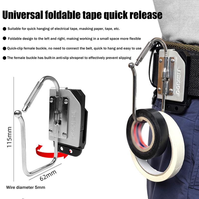 Electrician Specific Quick Hanging Buckle Waist Insulation Tape Folding Hanging Buckle Tool Hook Electric Tools Parts-Homeclub