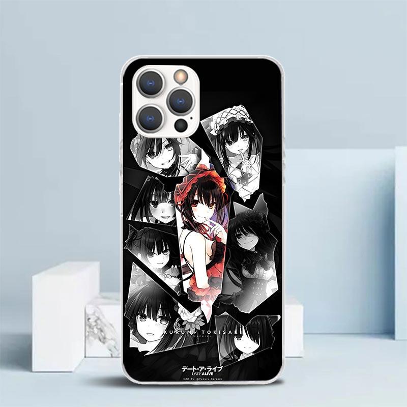 Date A Live Tokisaki Kurumi Soft Cover for iPhone 16 17 Air 15 14 Pro Max 16E Phone Case 13 Mini 12 11 7 SE 8 Print Pattern Fit