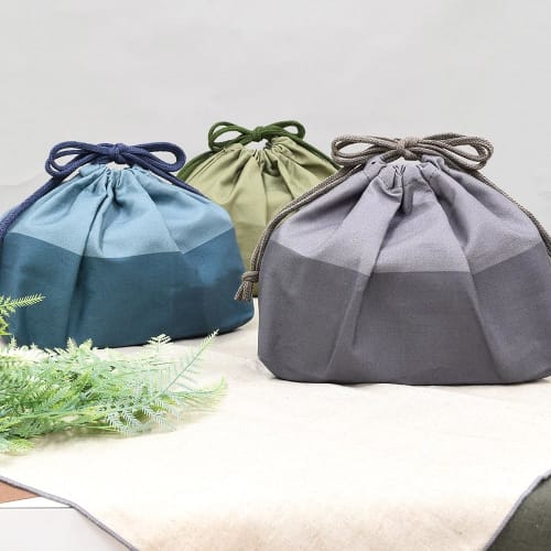 Monochrome Lunch Drawstring Bag, Navy, 73647