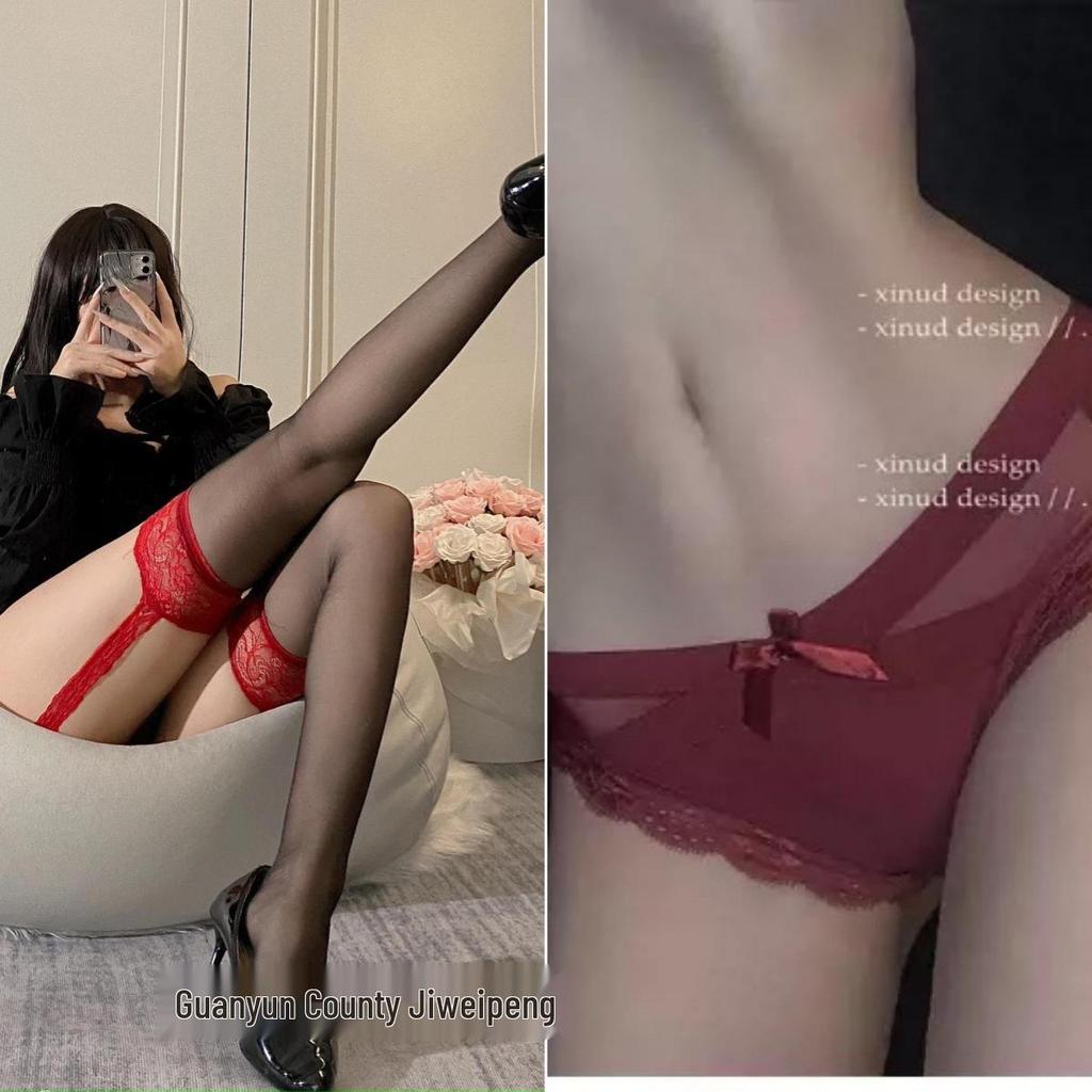 New Sexy Lace Thigh-High Stockings & Lace Footed Bodysuit - Erotic Temptation