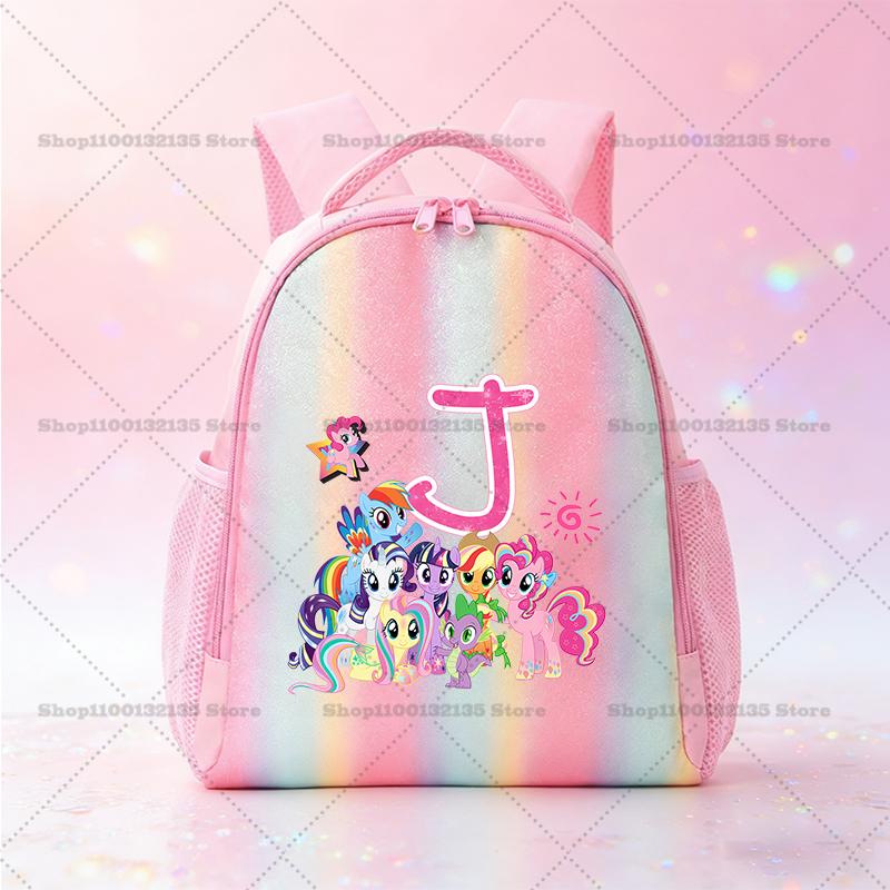 My Little Pony Schoolbag Kawaii Anime Pattern Pink Backpack Primary School Kindergarten Cartoon Shiny Bookbag Stationery Gifts Kid Friendly
