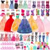 Barwawa Doll Clothes, 30cm Doll Clothes, Doll Dresses, 52 Sets = 3 Outfits + 14 Dresses + 3 Swimsuits + 10 Pairs of Shoes + 22 Accessories Including C