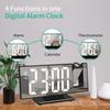 USB Powered  Digital Alarm Clock 180° Arm Projection Alarm Clock Time Temperature Snooze Table Clock 12/24H Projector LED Clock