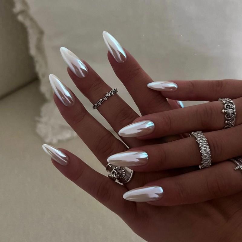 New Product Coated Wearable Nail European American Cross-border Solid Color Fake Almond Short Plate