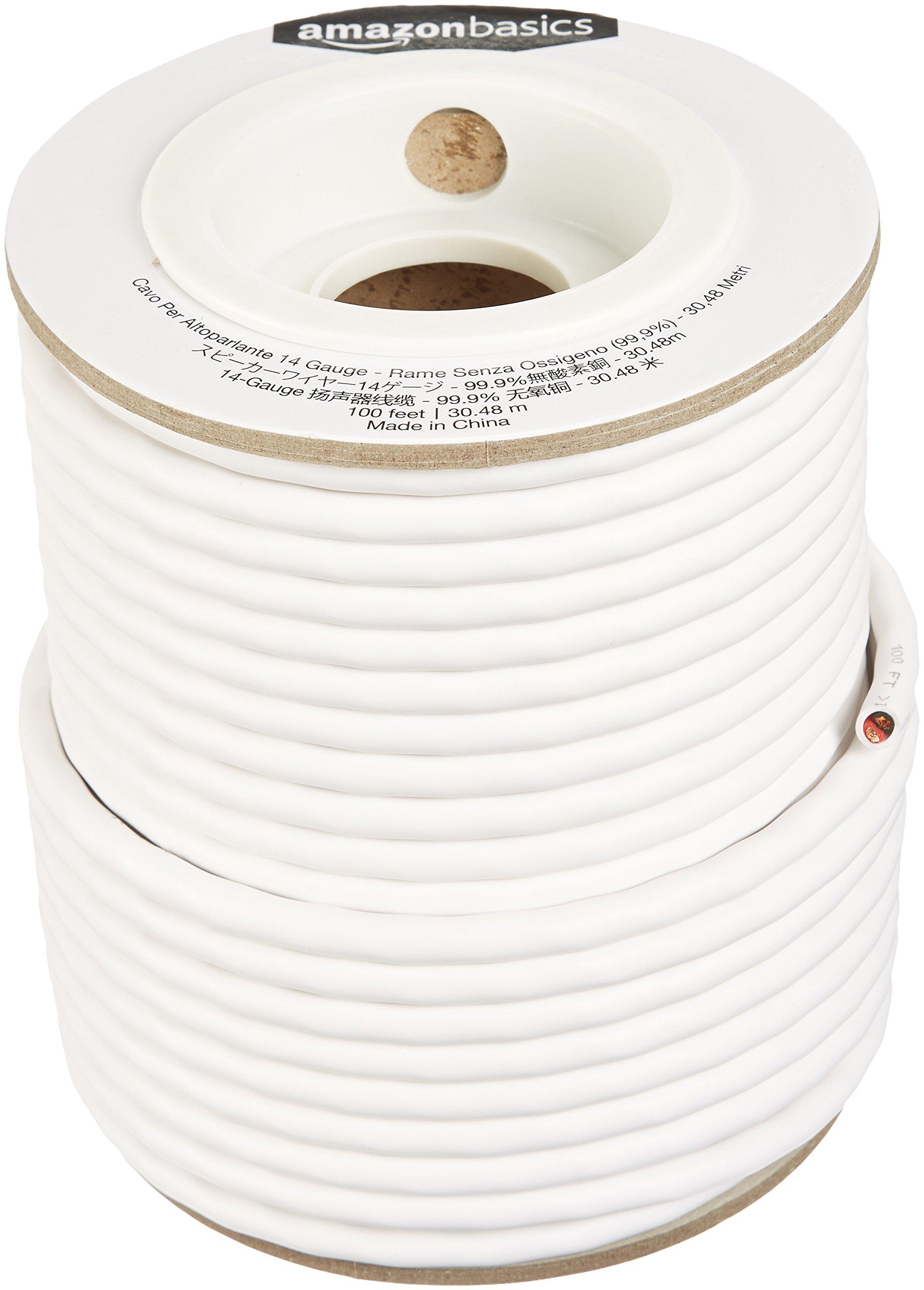 

Amazon Basics Speaker 14 White Wire, Gauge, 30.5m (99.9% Oxygen-Free Copper), білий