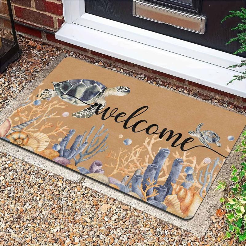 Tropische Flamingo Binnen Vloermat Antislip Buiten Courtyard Vloerkleed Voordeur Welkomstmat Huisdecoratie 30x50cm 12x20inch