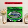 Seattle Seahawks Customize Text Diamond Painting Round Diamond Mosaic Suitable For Beginners Diamond Painting Rhinestones Gift Frameless