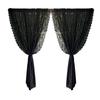 French Floral Lace Window Curtain With Rod Pulling Design For Home Decor