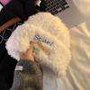 Hat female autumn and winter warm knitted wool snow hat cycling mother fashion ear protection headgear scarf integrated hat