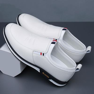 New Men's Business Leather Shoes Korean Fashion British Style Casual Shoes Cover Feet White Shoes