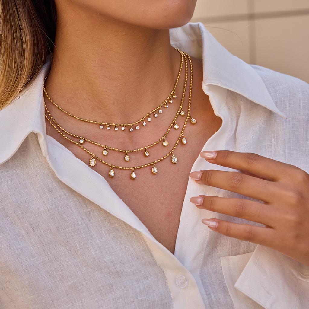Water Drop Pendant Necklace Accessories Do Not Fade Jewelry Accessories