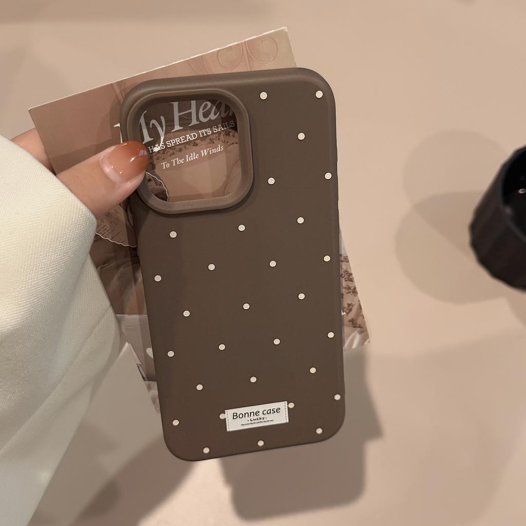 Korean Polka Dot Simple Phone Case Compatible and Suitable for iPhone 16 15 14 13/12promax