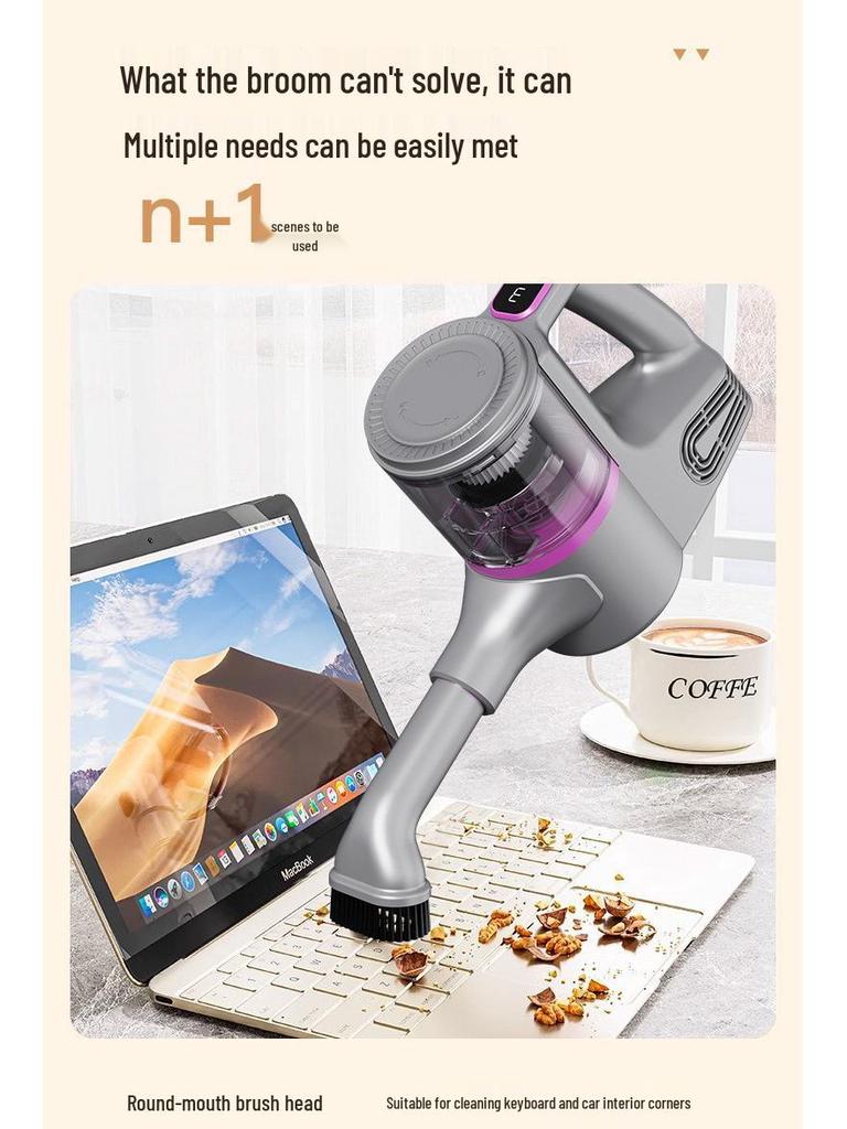 Wireless Handheld Vacuum Cleaner - Powerful Suction for Carpets & Desktops