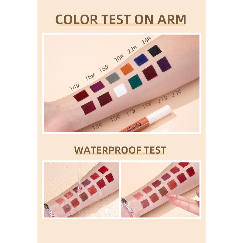 QiBest Non-Stick Lip Glaze Matte Matte Liquid Lipstick Non-Fading Lip Gloss