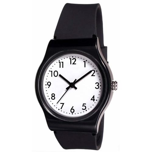 Klefer Women's Analog Casual Watch, Waterproof, Silicone Strap, White Dial, Black, NB-AK279-BKW